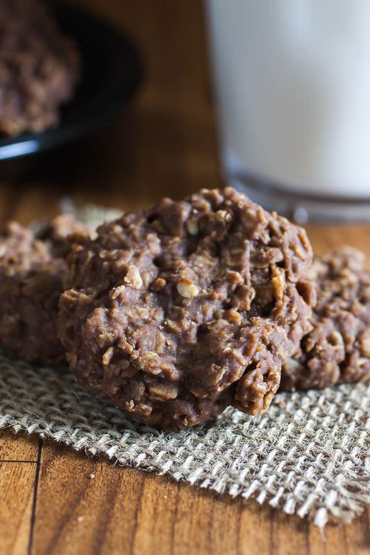 Chocolate Oatmeal No Bake Cookies- All She Cooks