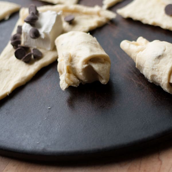 Chocolate Cream Cheese Croissants from All She Cooks