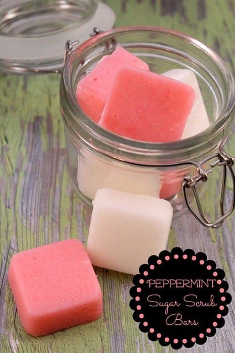 peppermint sugar scrub bars