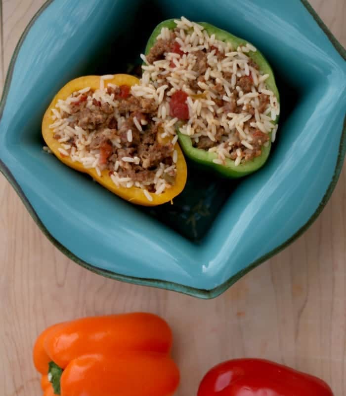 hot and dirty stuffed peppers