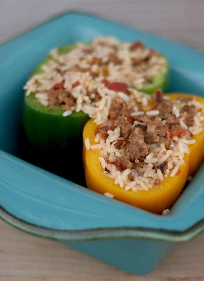 hot and dirty stuffed peppers