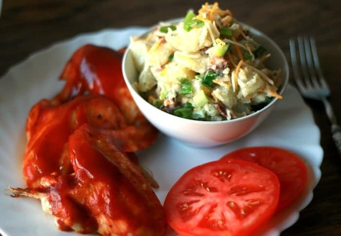 Spicy BBQ Wings and Cheesy Ranch Potato Salad #RollIntoSavings #CollectiveBias