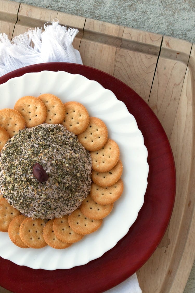 Greek Olive Cheese Ball an Appealing Appetizer