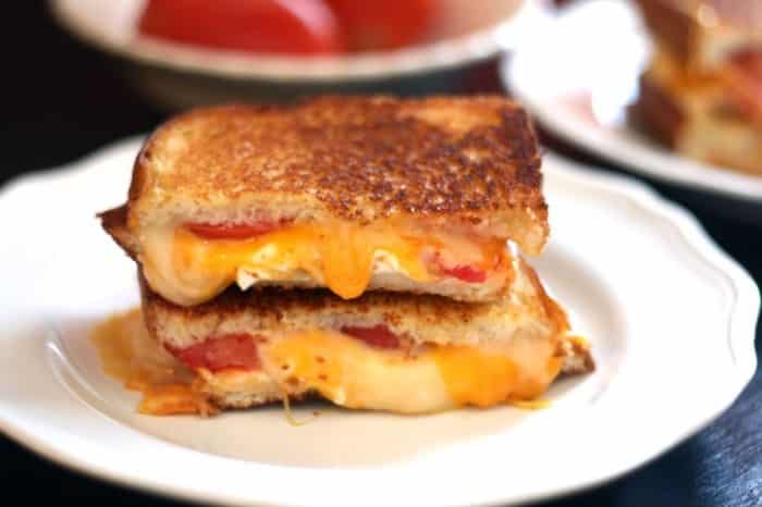 Grilled 3 Cheese and Tomato Sandwich