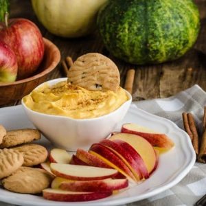 Pumpkin Cream Cheese Dip is perfect for enjoying as a fruit dip or adding to other recipes like our pumpkin shake.