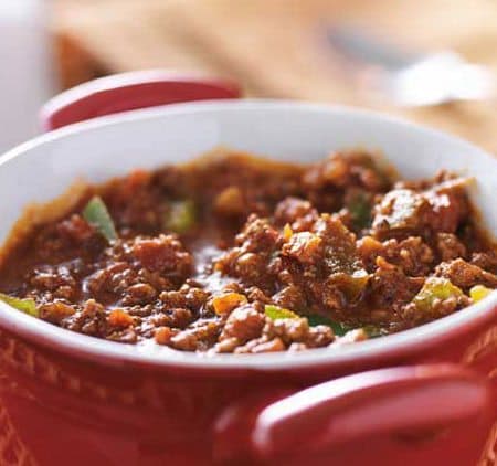 Game Day Chili- our family favorite chili recipe. It's hearty and filling, and filled with meat, beans, DIY chili seasoning and just plain goodness.