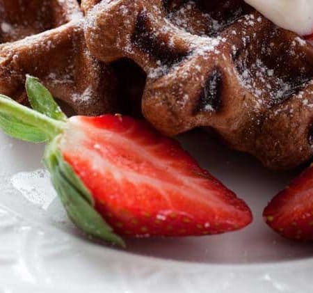 best waffle recipes. Try the BEST Chocolate Waffles recipe for an easy breakfast your family will love. Chocolate lovers will adore this breakfast idea. Homemade waffle recipes don't have to be hard to make. You can do whip up a fast breakfast of Chocolate Waffles in no time.