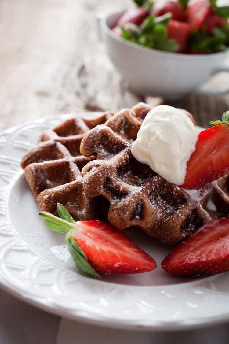 best chocolate waffles. Try the BEST Chocolate Waffles recipe for an easy breakfast your family will love. Chocolate lovers will adore this breakfast idea. Homemade waffle recipes don't have to be hard to make. You can do whip up a fast breakfast of Chocolate Waffles in no time.