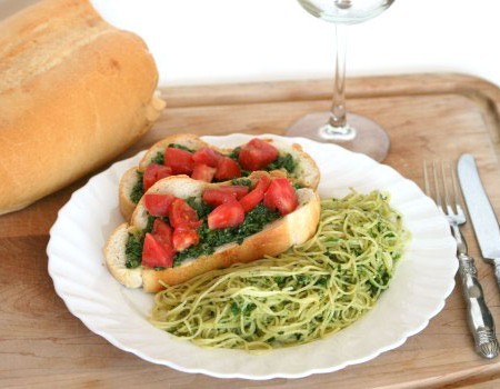 Cilantro Pesto with Pasta