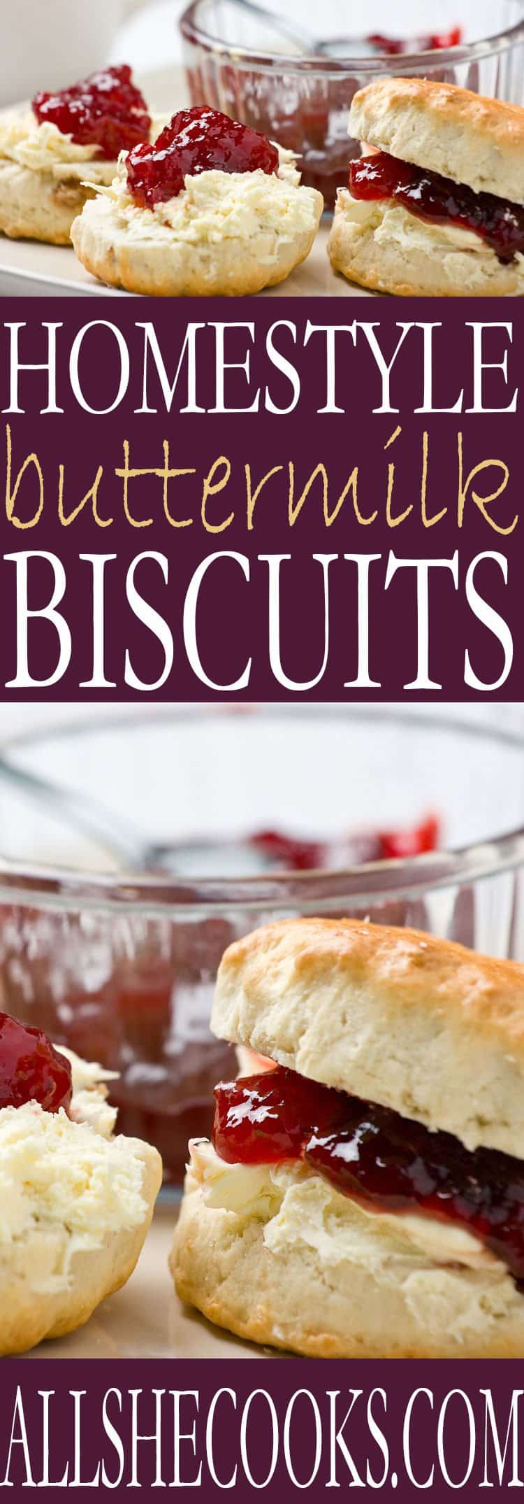 biscuits with strawberry jam and butter on white background