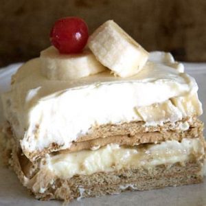 Banana Cream Dessert is a simple icebox cake recipe that is easy to throw together with ingredients you likely already have in your pantry. You'll love this banana no-bake dessert recipe.