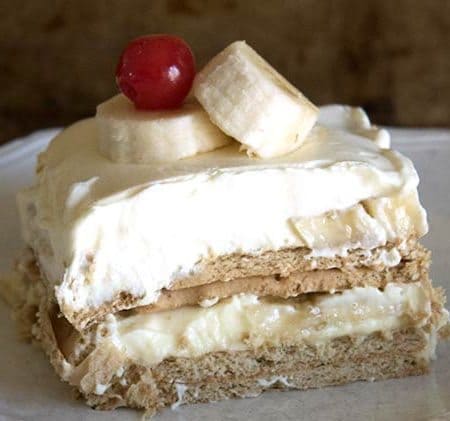 Banana Cream Dessert is a simple icebox cake recipe that is easy to throw together with ingredients you likely already have in your pantry. You'll love this banana no-bake dessert recipe.