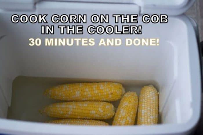 infographic showing how to make cooler corn on the cob