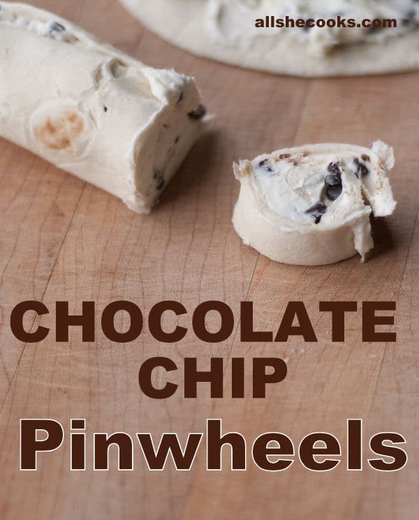 Chocolate Chip Pinwheels from All She Cooks
