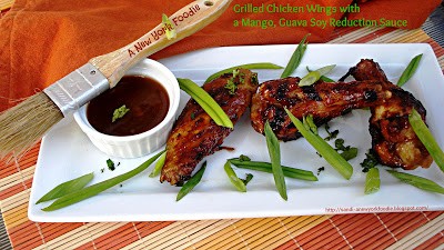 Grilled Chicken with Mango Guava Soy Reduction