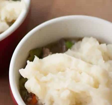 You'll enjoy this traditional Shepherd's Pie recipe that we've adapted for individual portions. Meat and potatoes with some veggies is a classic recipe and a great way to make a budget meal.