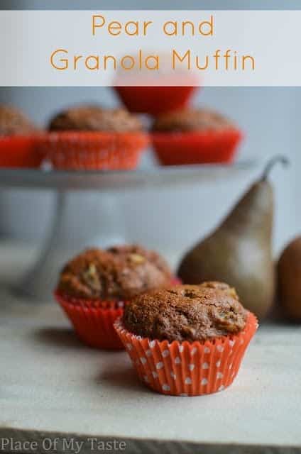 pear and granola muffin