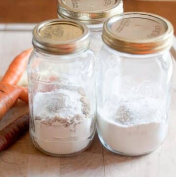 homemade pancake mix in mason jars