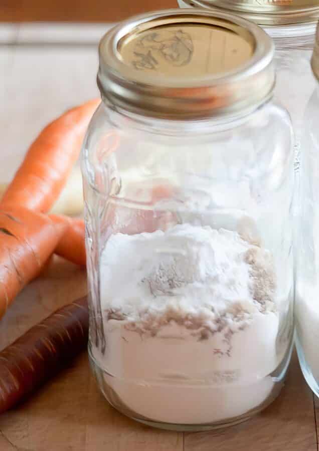 homemade pancake mix in mason jars