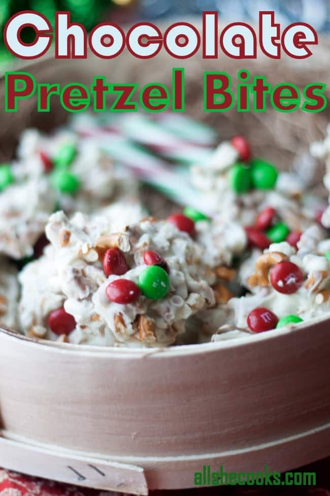 Chocolate M&M Pretzel Bites (+Video) - The Country Cook