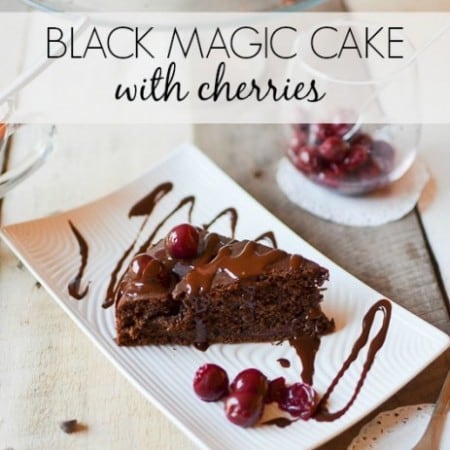 Black Magic Cake with Cherries