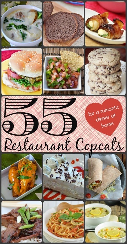 Stay in the Valentine's Day with these 55 Restaurant Copycat Recipes!