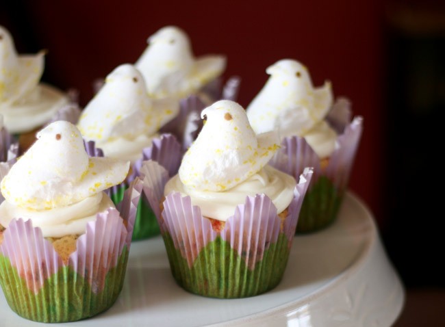 Confetti Cupcakes with Orange Cream Cheese Frosting
