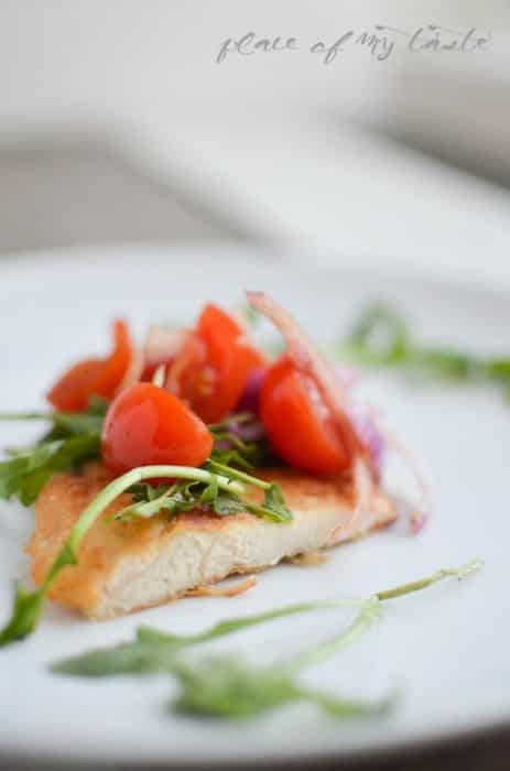 Chicken Breast with Arugula & Tomatoes 