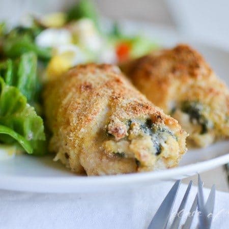 SPINACH AND FETA STUFFED CHICKEN BREAST - All She Cooks