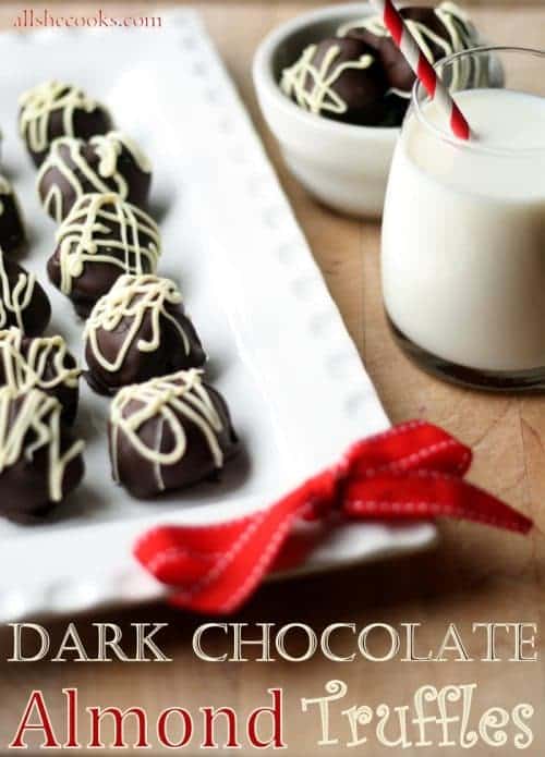 dark chocolate almond truffles