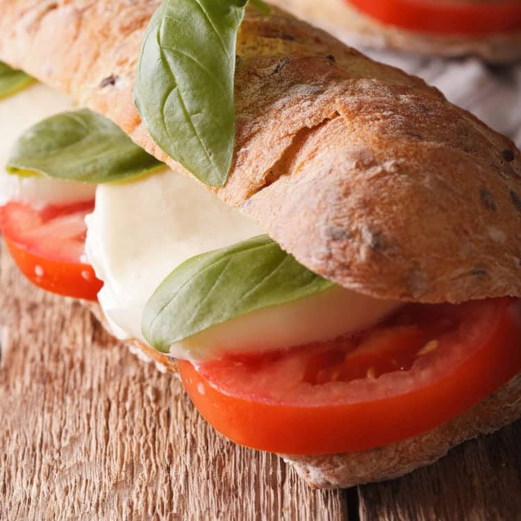 easy caprese sandwiches