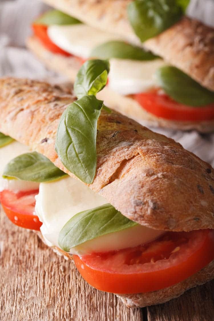 easy caprese sandwich