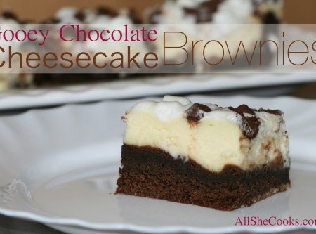 Gooey Chocolate Cheesecake Brownies