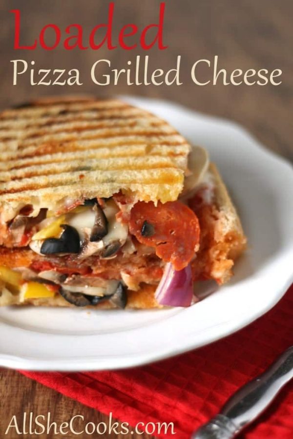 Loaded Pizza Grilled Cheese Sandwich