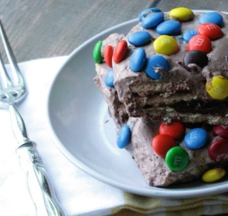 M&M's Icebox Cake #chocolate #dessert #HeroesEatMMs #CollectiveBias