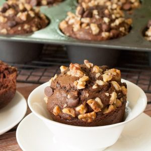 Chocolate Banana Nut Muffins