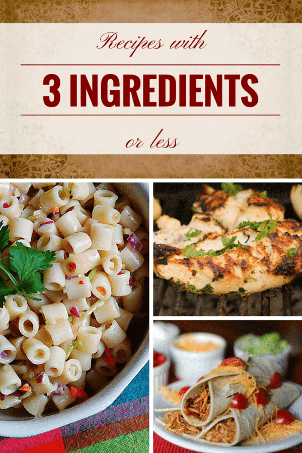 3 Ingredient Recipe collage