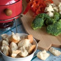 Sharp Cheddar Cheese Fondue- Perfect for Lent
