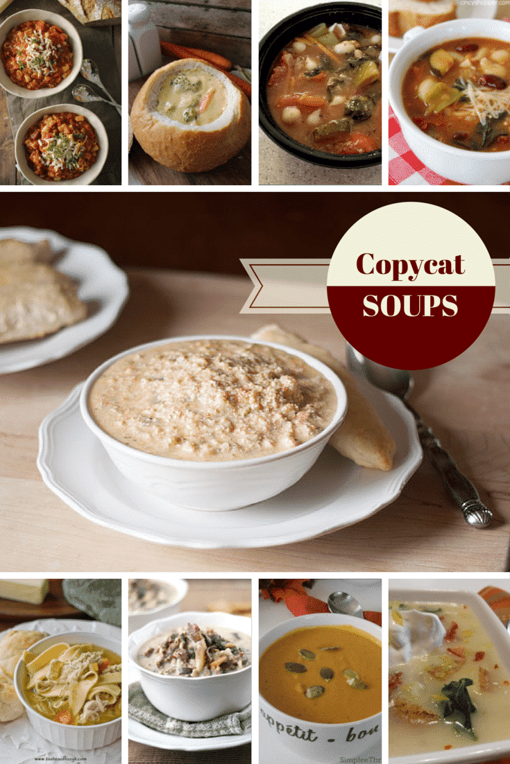 15 Copycat Soup Recipes collage