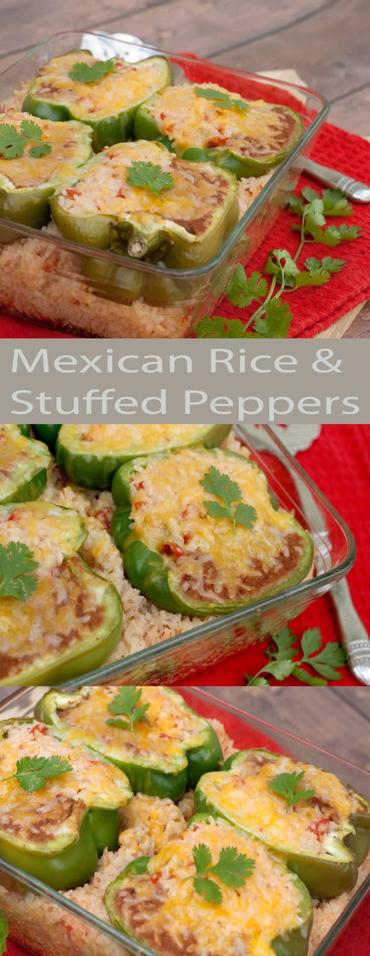 Mexican Rice with Stuffed Peppers All She Cooks