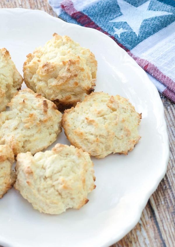 Drop Biscuits - Homemade Biscuits with All Purpose Flour - All She Cooks