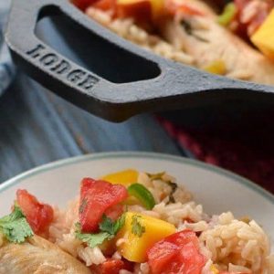 This One Pot Mango Chicken or fish recipe brings sweet and spicy together in one delectable easy to make weeknight meal.