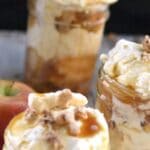 Permalink to: Apple Caramel Cheesecake Recipe - Mason Jar Desserts Love Mason Jar Desserts? So do we! This Apple Pie Caramel Cheesecake Recipe is so easy to make. We love sharing easy no bake dessert recipes!