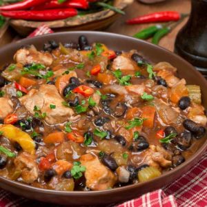 healthy black bean and chicken chili