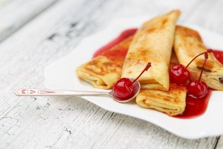 Easy Cherry Crepes