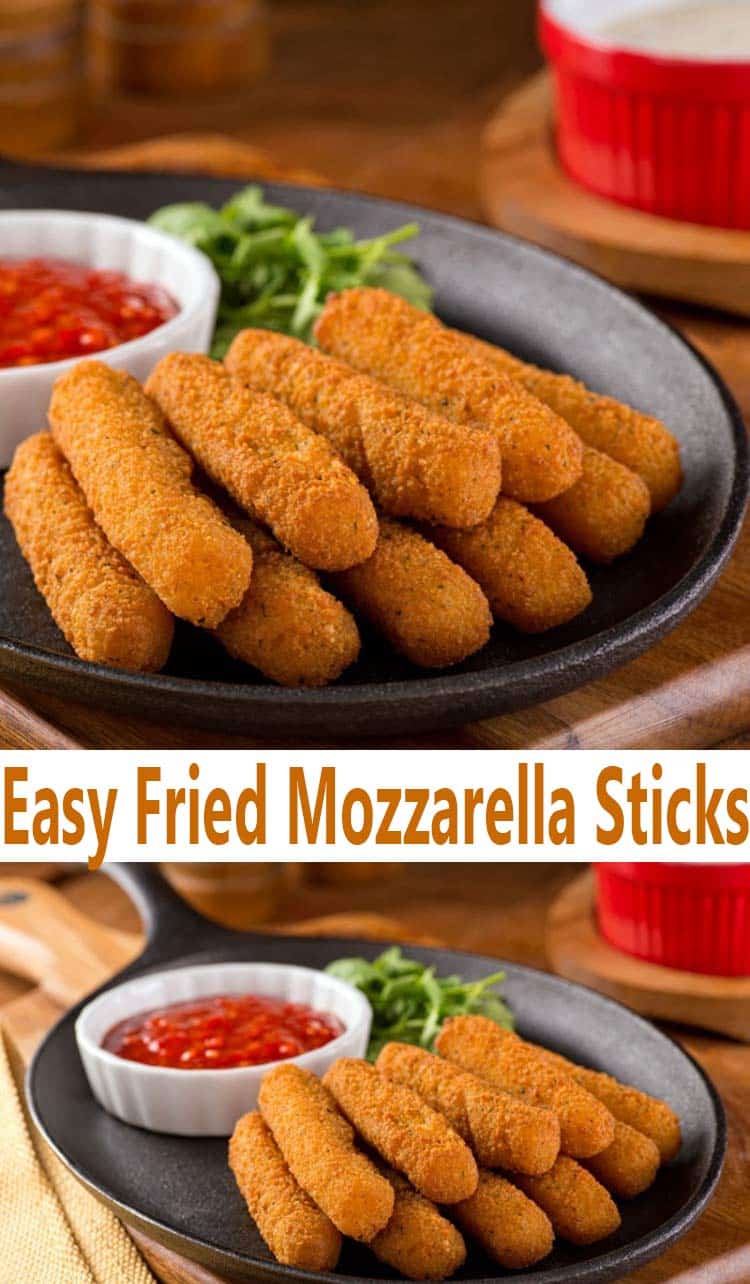 Easy Fried Mozzarella Sticks Recipe is an easy cheese sticks recipe to make from scratch. Learn how to make easy fried mozzarella sticks at home.