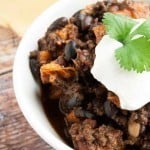 Permalink to: Vegetarian Sweet Potato Chili heathier for you chili with sweet potatoes