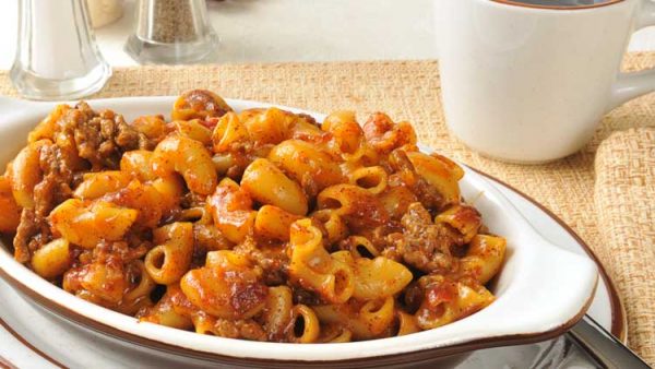 chili-mac-recipes-ground-beef - All She Cooks