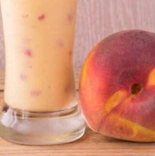 peach milkshake with soy milk