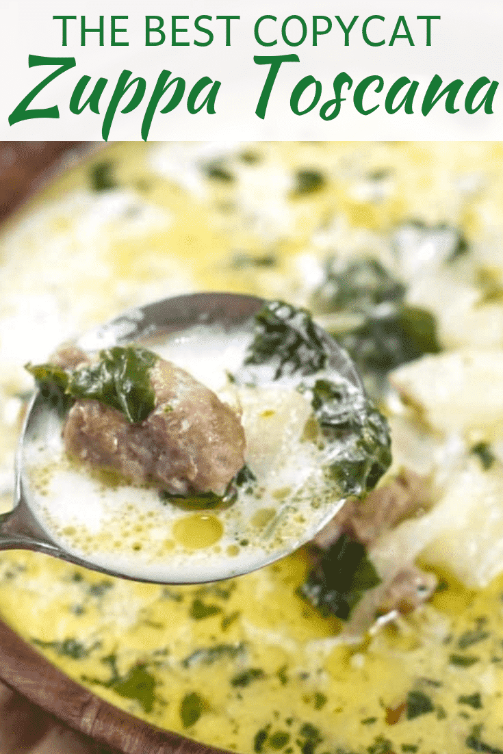 This is the BEST Copycat Zuppa Toscana Recipe out there! Whether you make it in the slow cooker or on the stovetop, you will love enjoying flavorful and delicious restaurant-quality soup in your own home! #zuppatoscana #soup #souprecipes #copycatrecipes